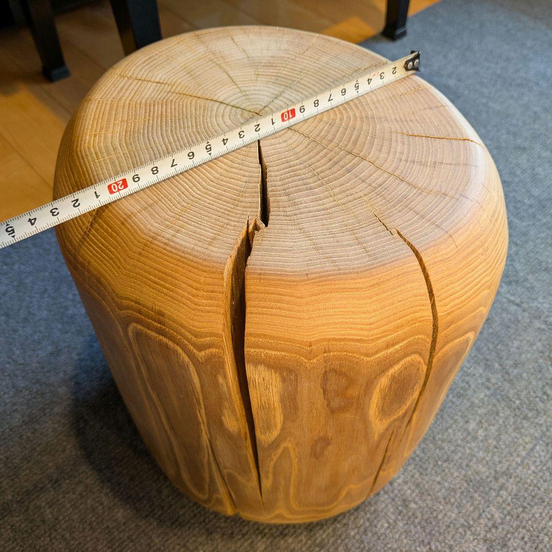 栗　天然木　丸太　椅子　スツール 高さ約33.5㎝