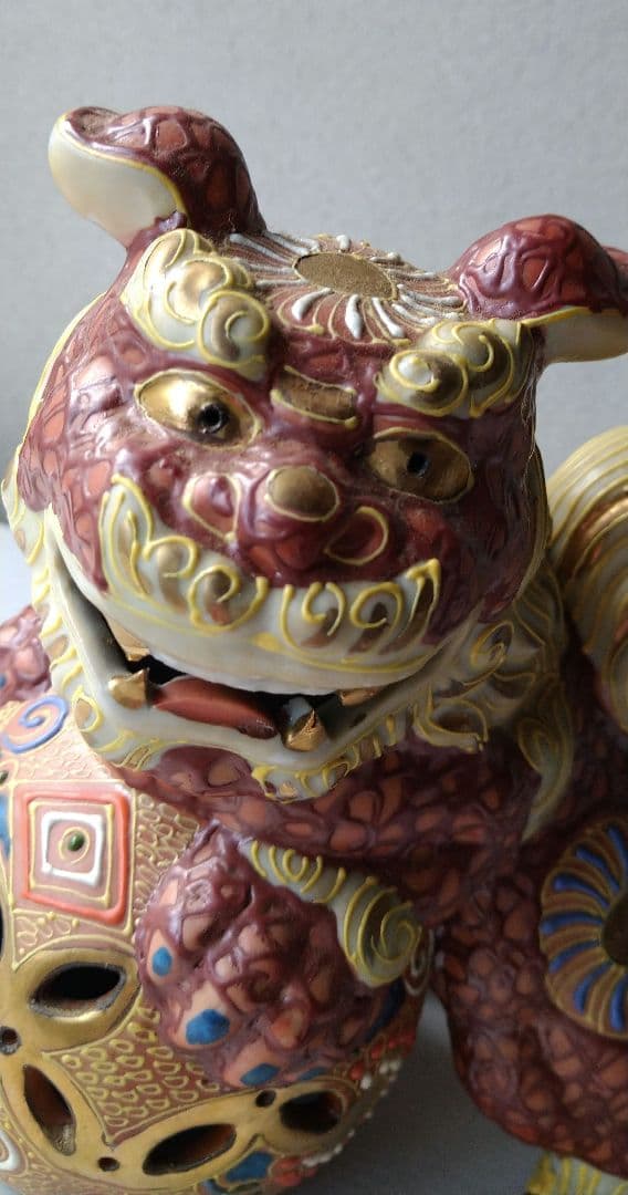 唐獅子    陶器置物  ②