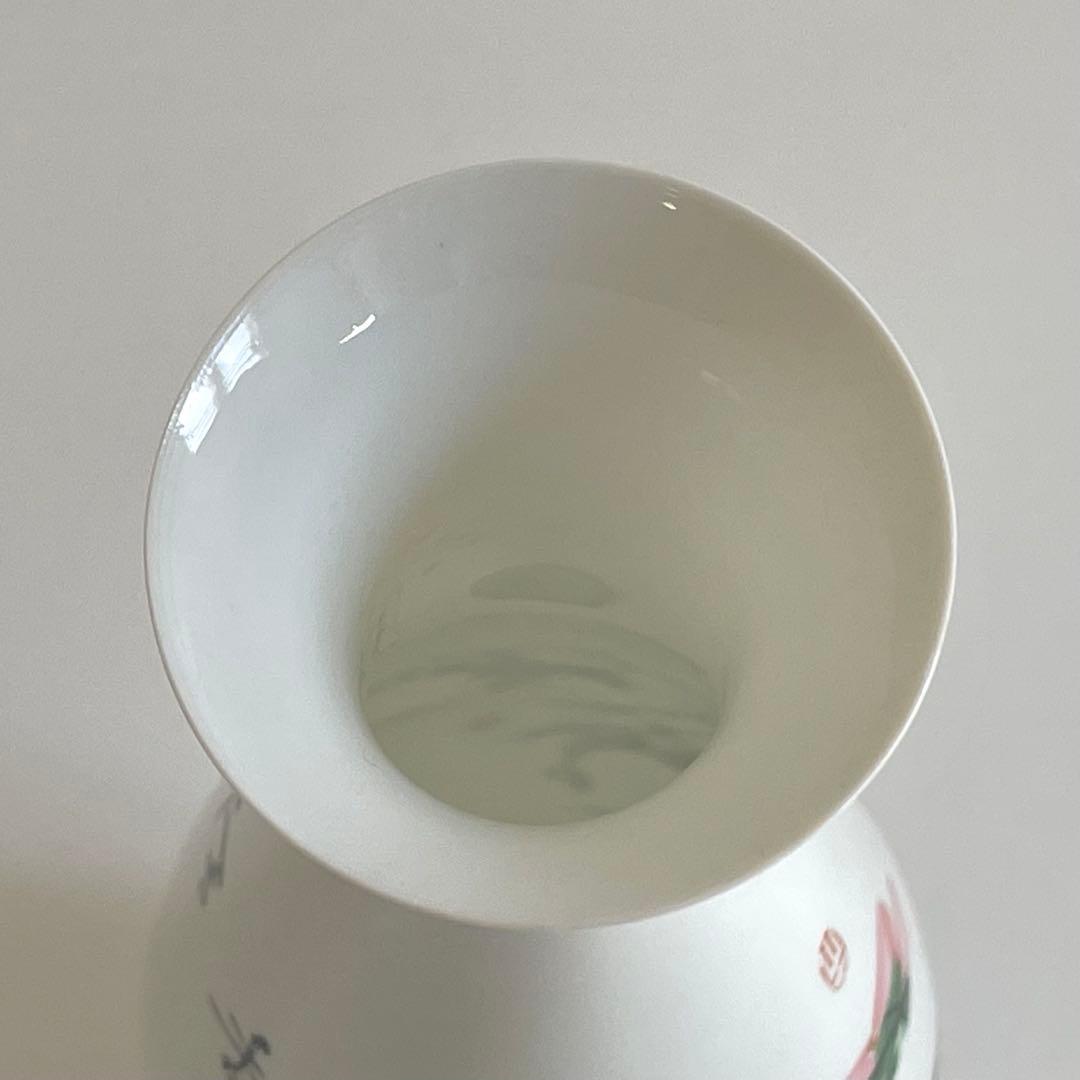 景徳鎮製 薄胎 蛋殻 花瓶 海老図 花器 中国美術 粉彩