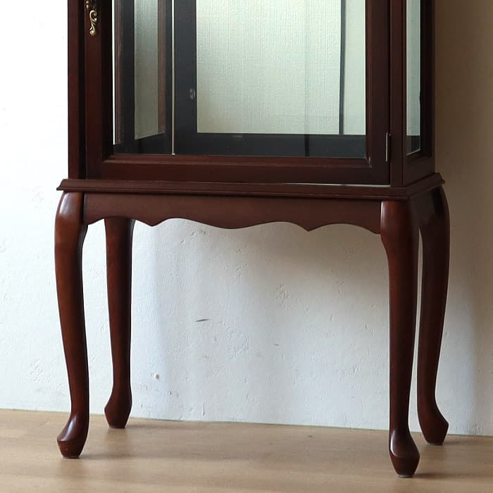 アンティーク 猫足 ガラスキャビネット 飾り棚 コレクションボード