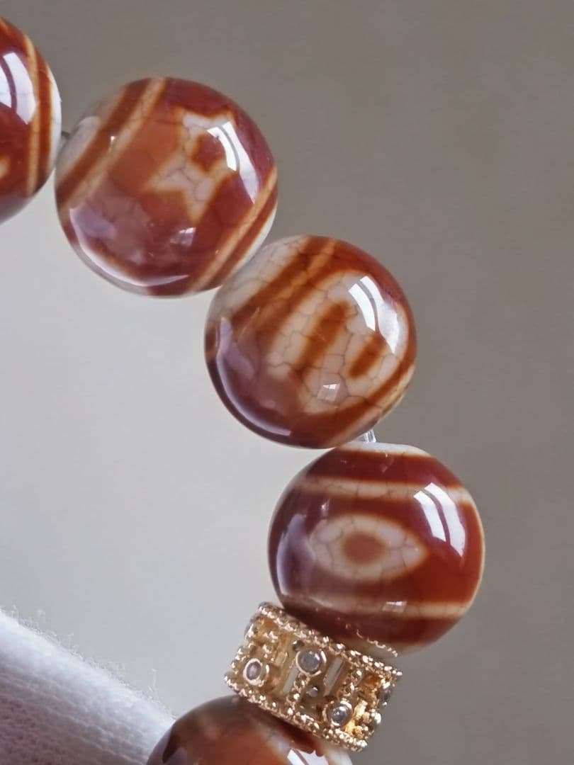 新作♡火供龍紋丸天珠ブレス