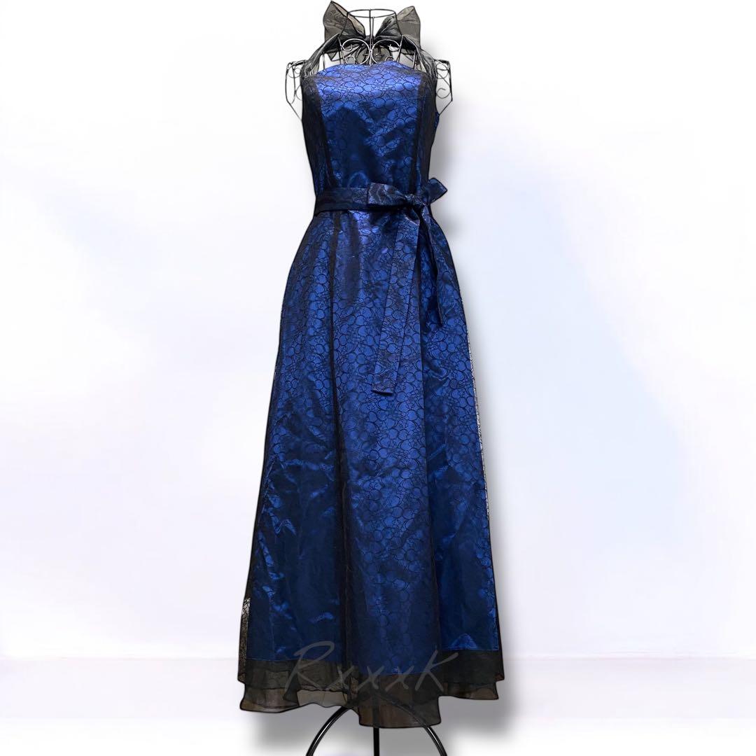 Dress Black ドレスブラック 高級 ロングドレス 演奏会 ダークブルー