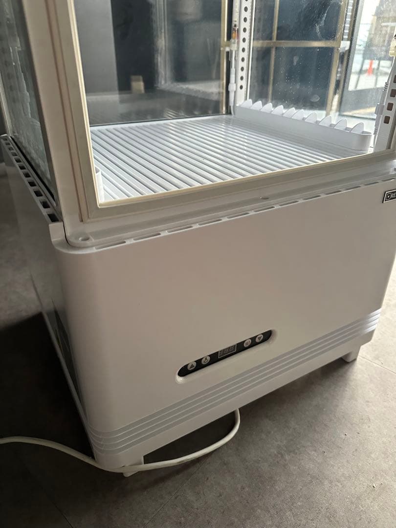 ガラス冷蔵庫 ホワイト 3段