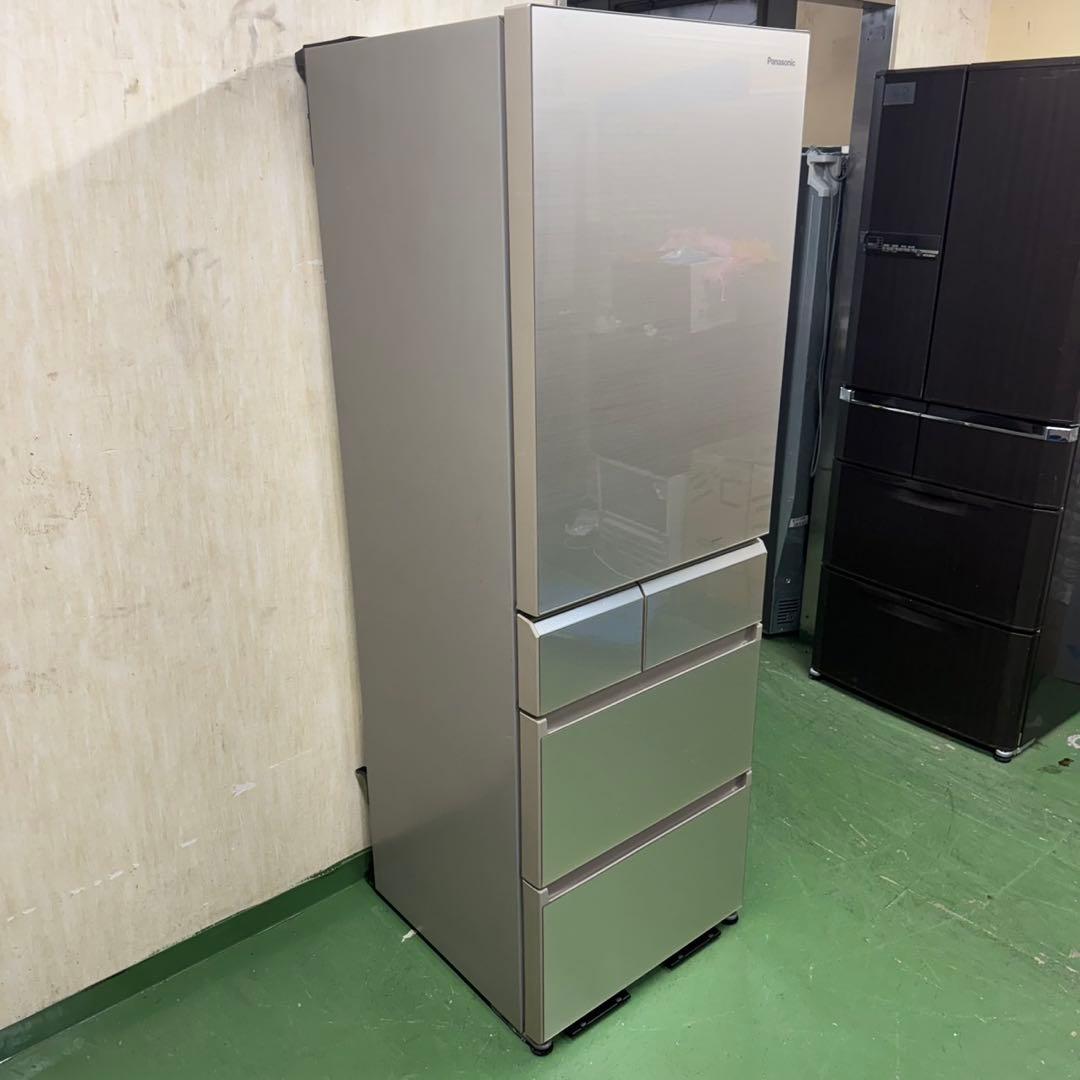 91 パナソニック　大型冷蔵庫　406L 400L強　小型　家庭用　自動製氷