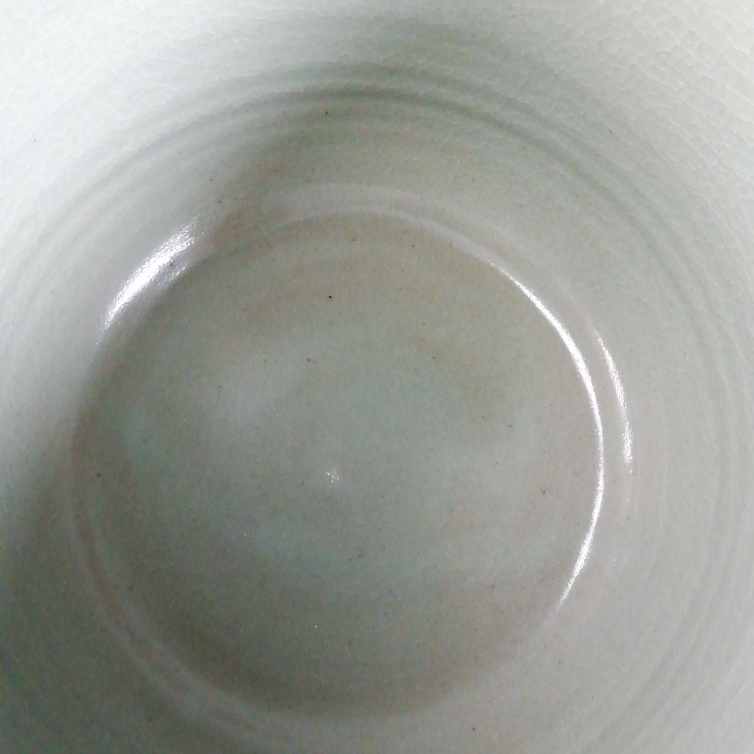 Ｔ７６５　水指　『青磁　雲鶴』『中村与平 造』　共箱　茶道具