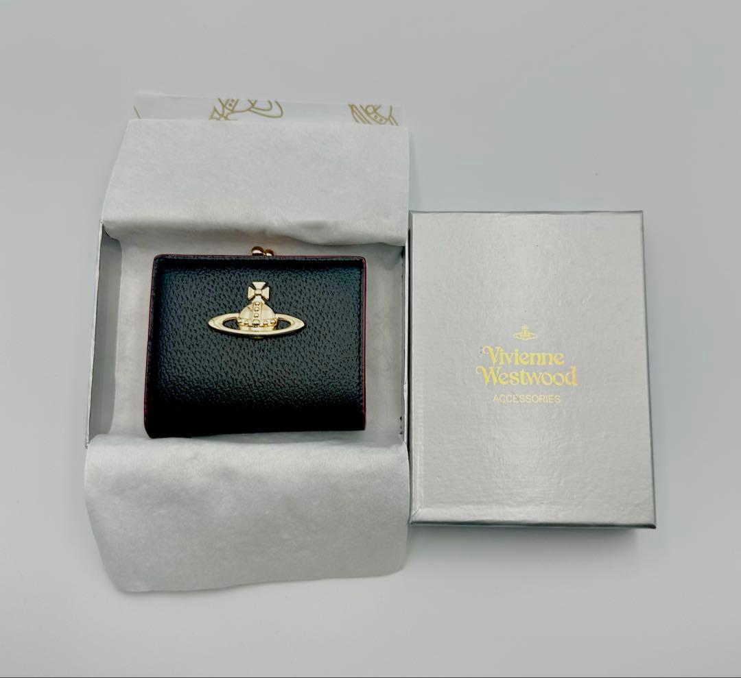 【最新✦新品】Vivienne Westwood ２つ折り財布 ブラック 黒