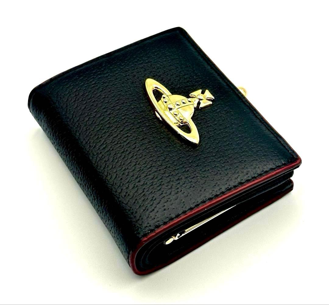 【最新✦新品】Vivienne Westwood ２つ折り財布 ブラック 黒
