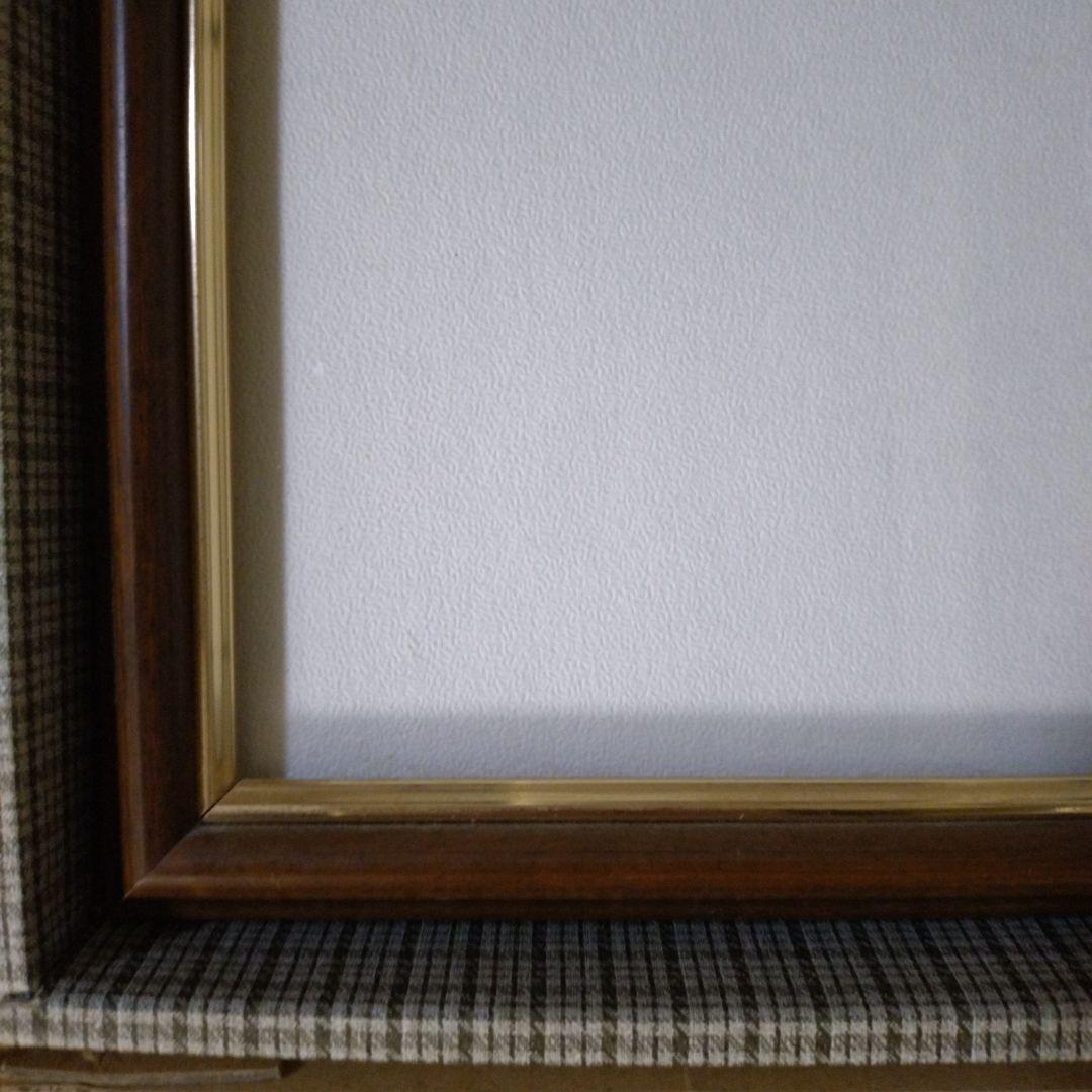 特価✨水彩額縁 木製ガラスフレーム3枚ブラウン/ゴールド53cmオーク/ゴールド