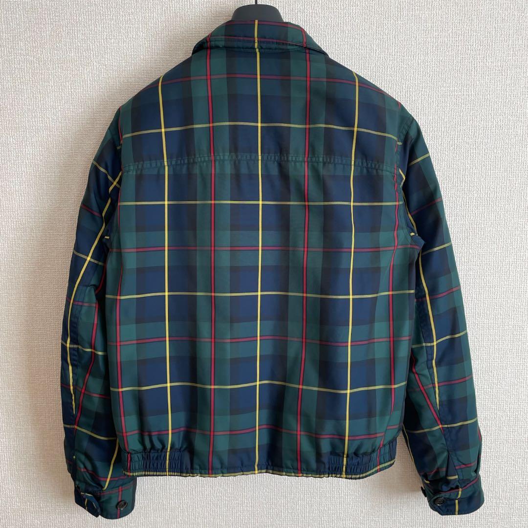美品✨ ラルフローレン チェック ハリントン ダウンジャケット グリーン M