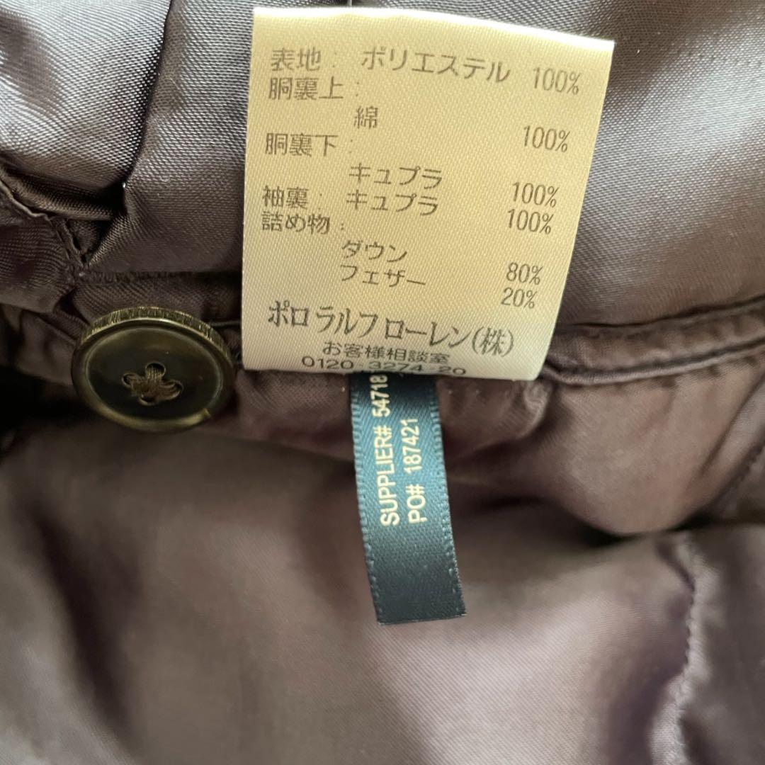 美品✨ ラルフローレン チェック ハリントン ダウンジャケット グリーン M