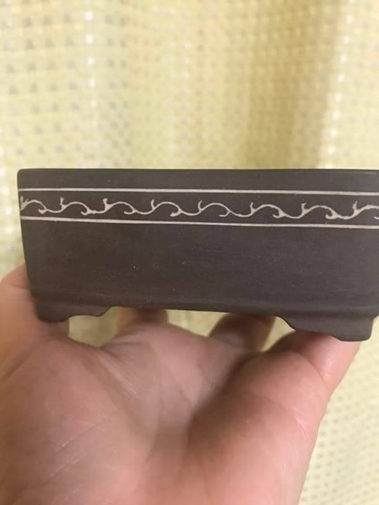 盆栽鉢　美品美山上品なミニ盆栽鉢小品盆栽鉢長方鉢山野草サボテン多肉植物植木鉢