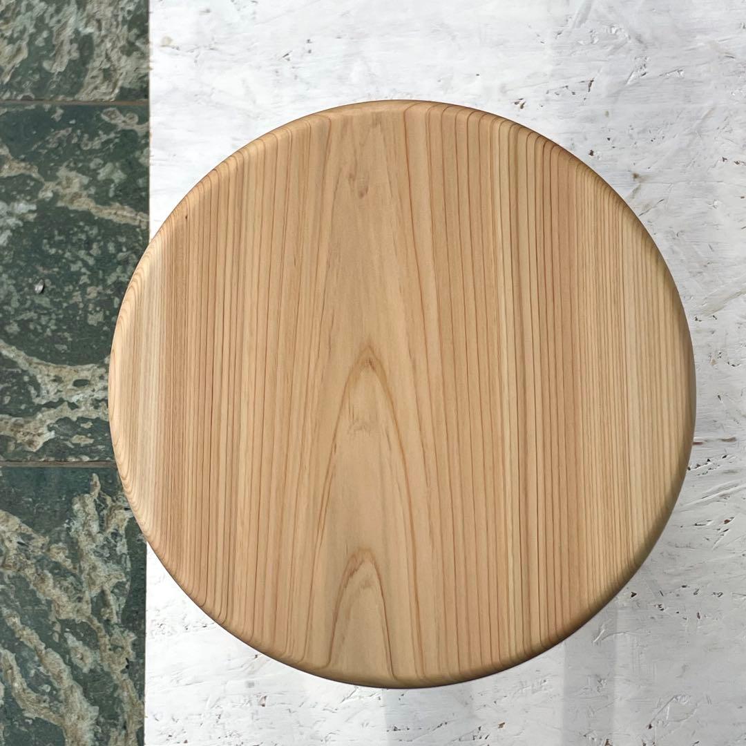 Tatsuya　国産ひのき　丸椅子　2脚