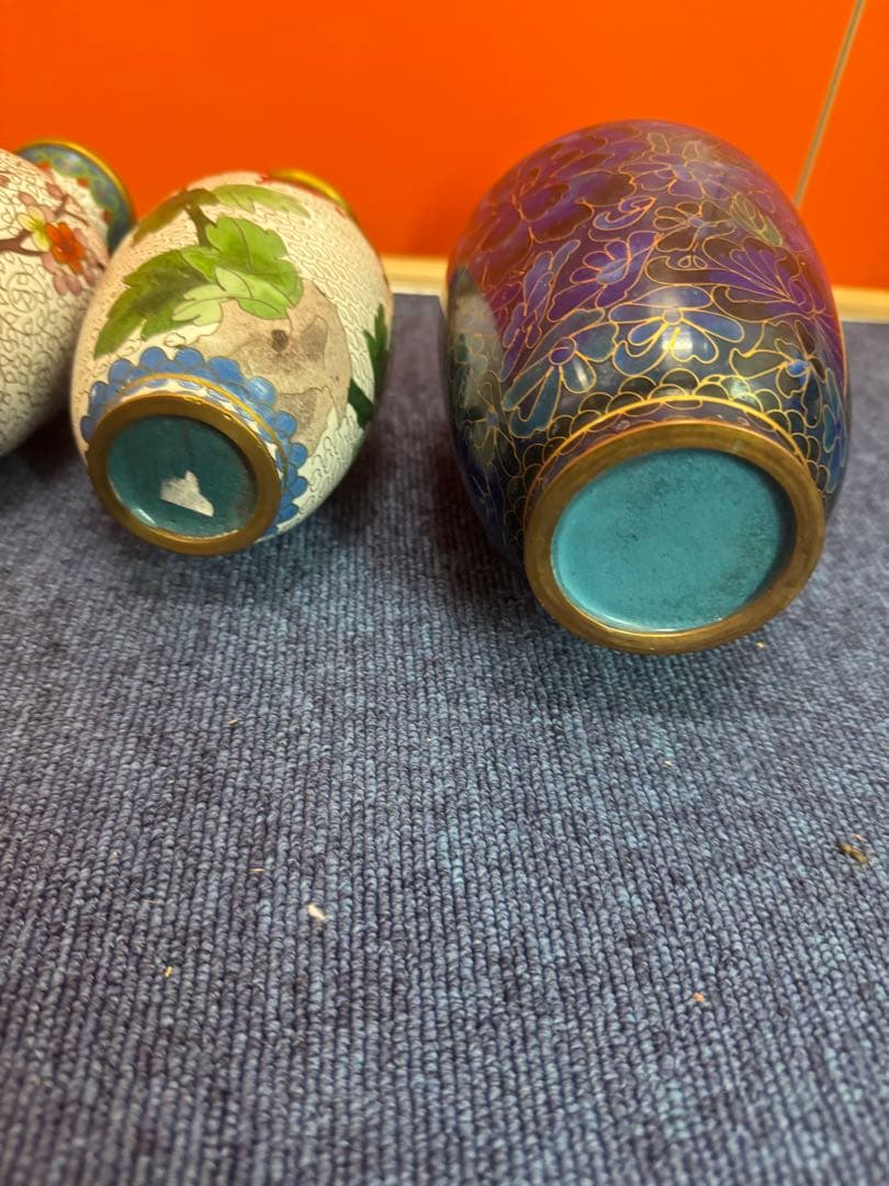 1851   七宝焼　景泰藍　花瓶5客