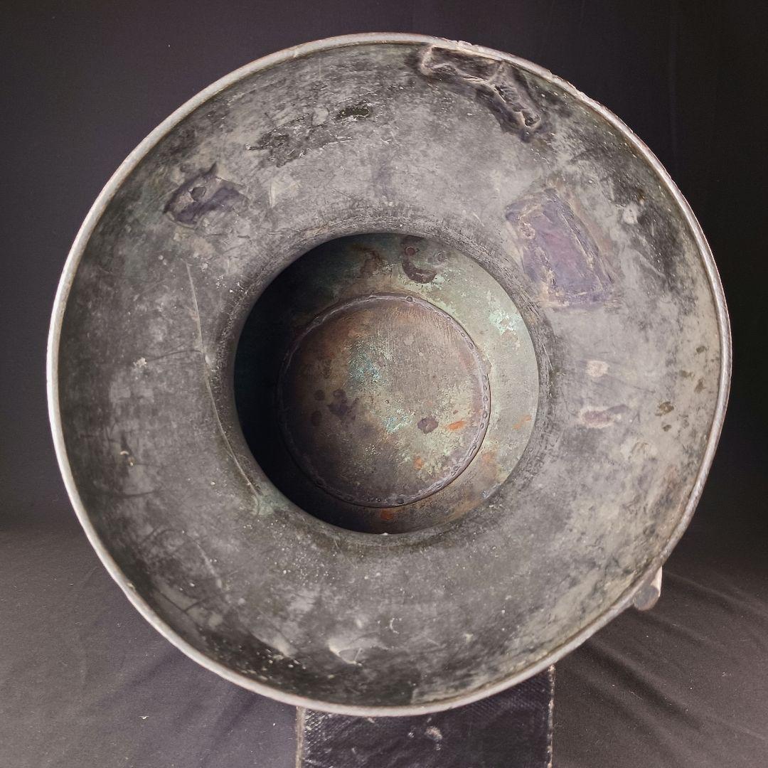 H324 大阪城本丸慶長年号 古銅製大花瓶 高42cm