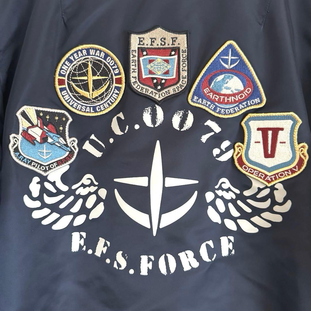 【美品】バンダイ　MA1フライトジャケット　機動戦士ガンダム　アルファコラボ　L