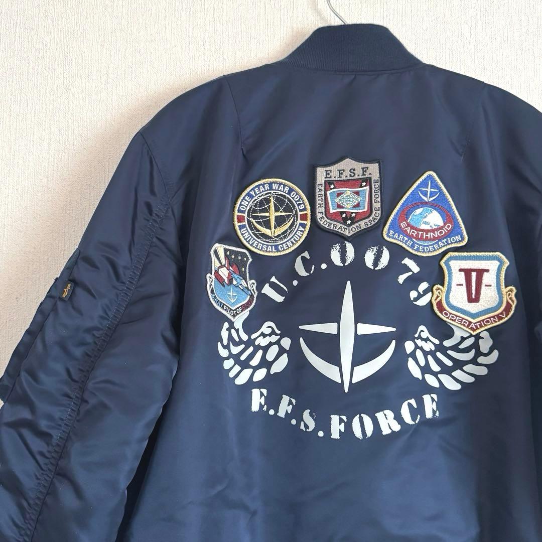 【美品】バンダイ　MA1フライトジャケット　機動戦士ガンダム　アルファコラボ　L