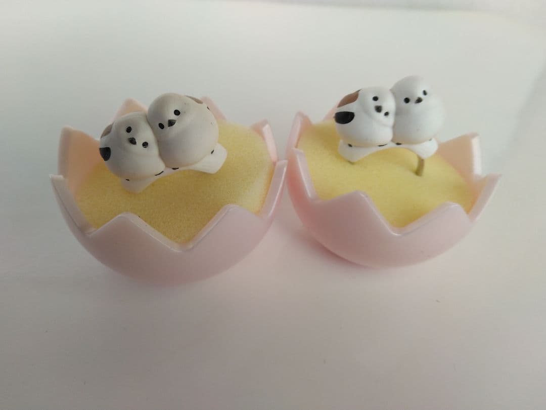 新品　シマエナガ　指輪　二点セットのみ　ケースは付きません