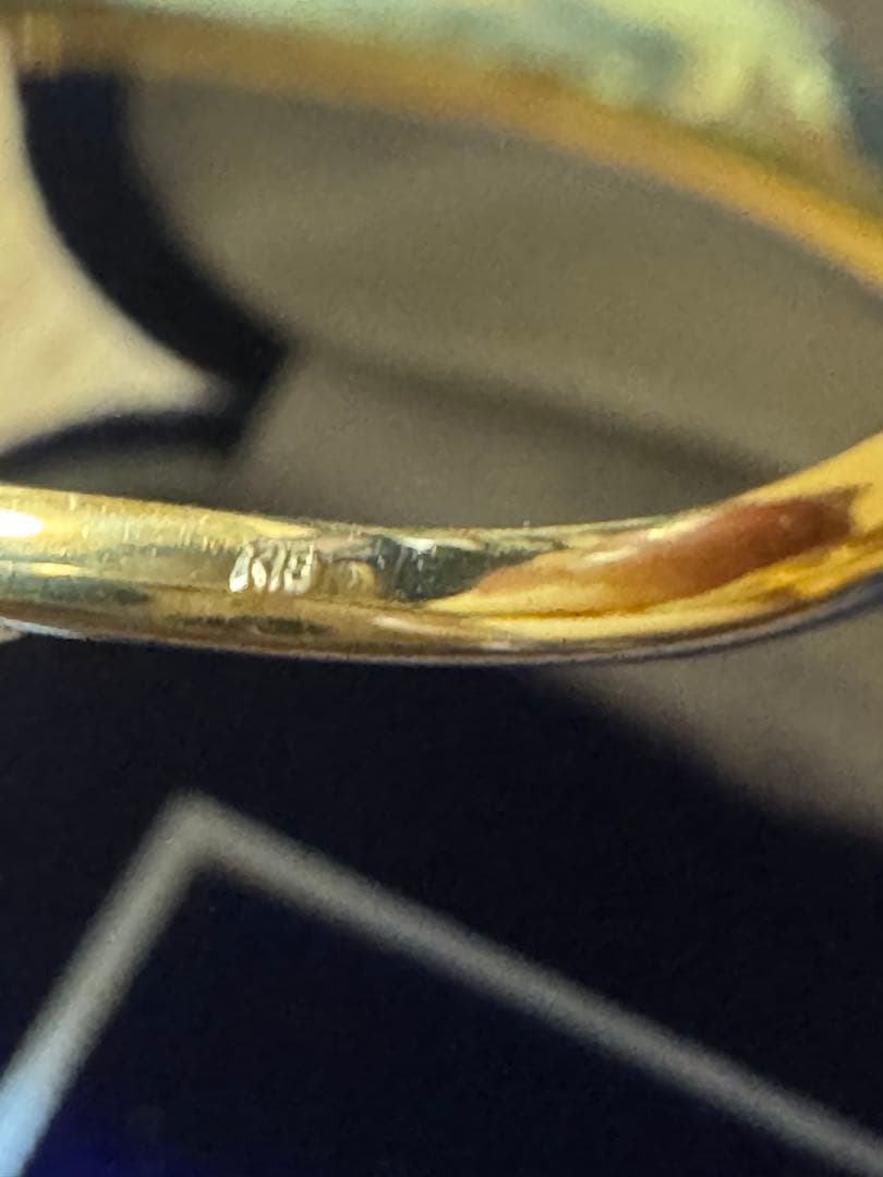 K18YG 淡水真珠 ナチュラルホワイトリング