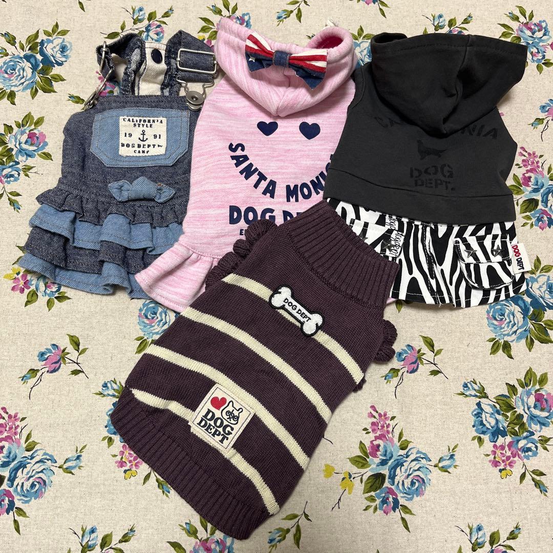 ドッグデプト 女の子 4枚セット ワンピース ニット ジャンバースカート デニム