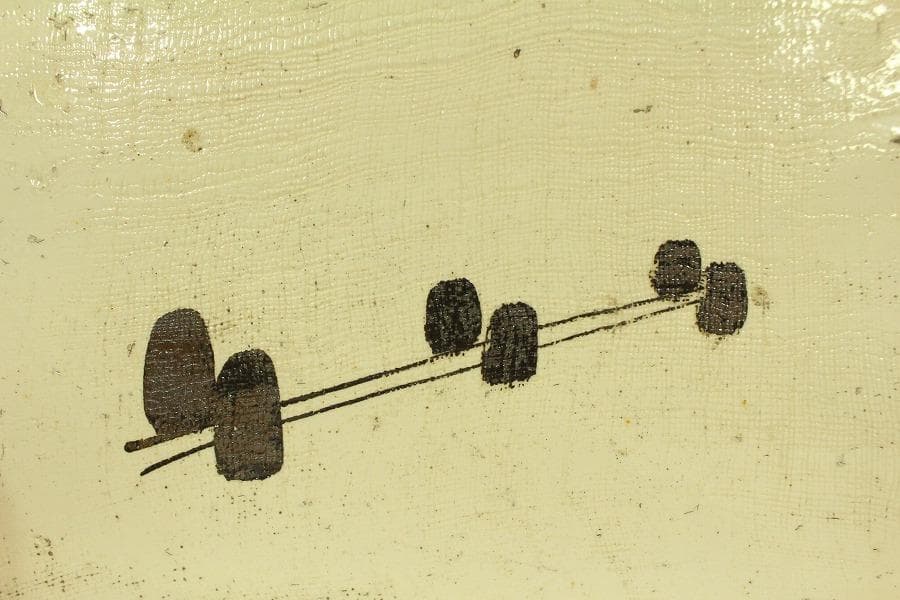 茶道具 織部 敷瓦 オリベ(メ1456)