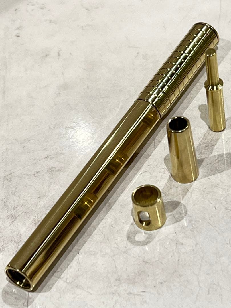 pg5+真鍮6角軸+フル真鍮(硬度表示窓有り、ノックカバー、ノックボタン)