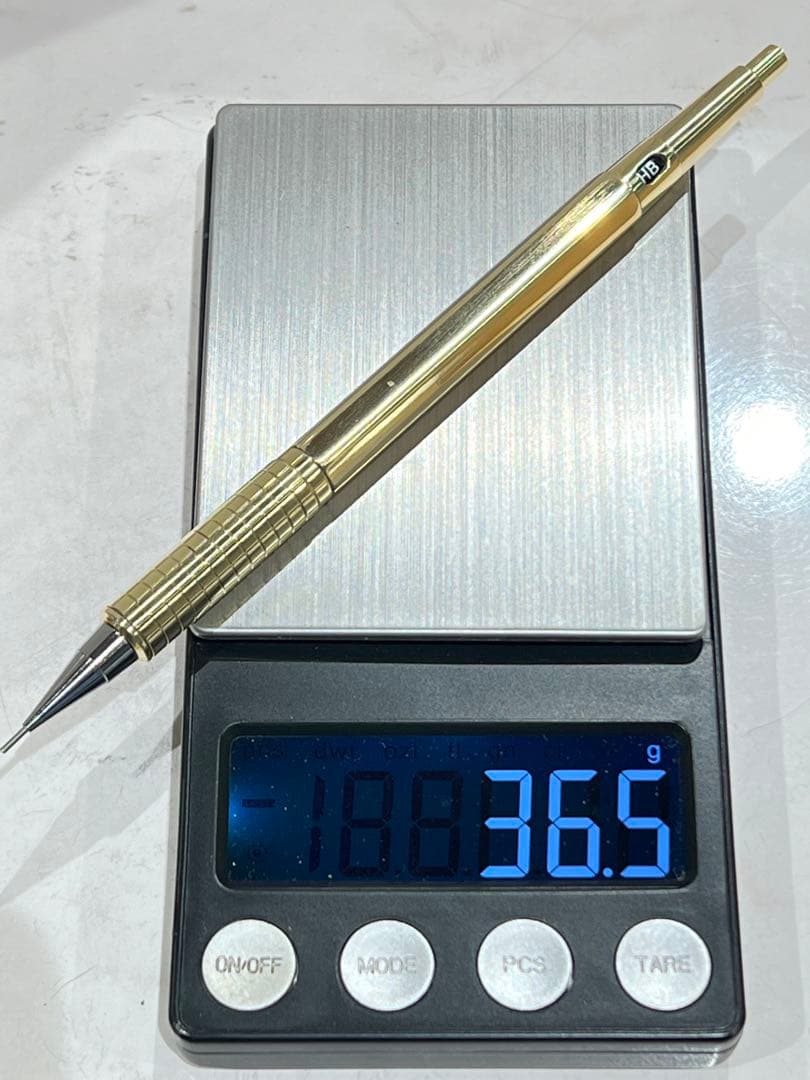 pg5+真鍮6角軸+フル真鍮(硬度表示窓有り、ノックカバー、ノックボタン)