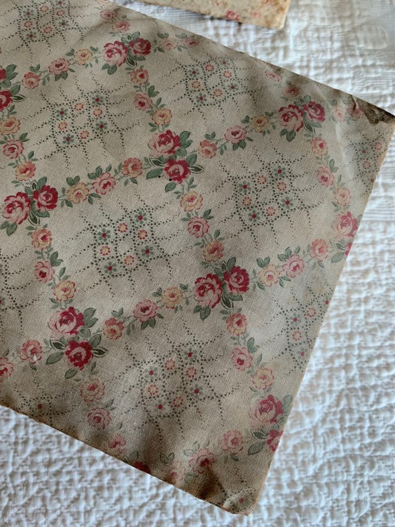 フランスアンティークローズ柄ファブリックカルトナージュドロワー※ピンクラベル