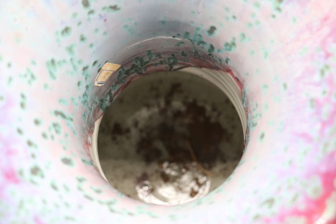 中国　窯変紅釉花口大瓶　送料込み0204