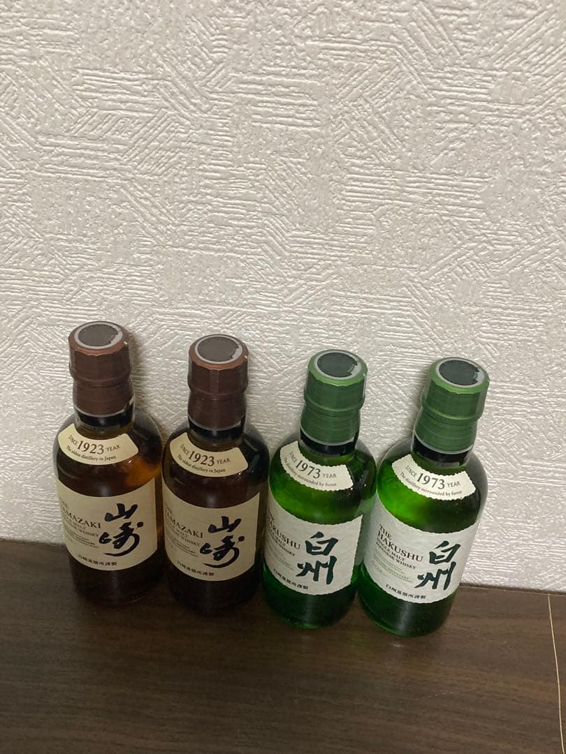 新品　サントリー　山崎　白州 ミニボトル 180ml 4本セット　M1003