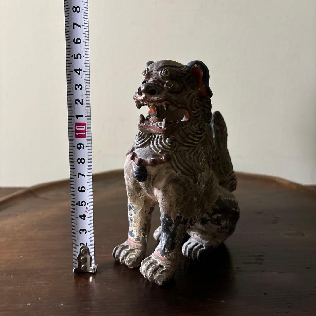 古琉球　壷屋　シーサー　狛犬　アンティーク　骨董信仰　招き猫　福助　古美術　李朝