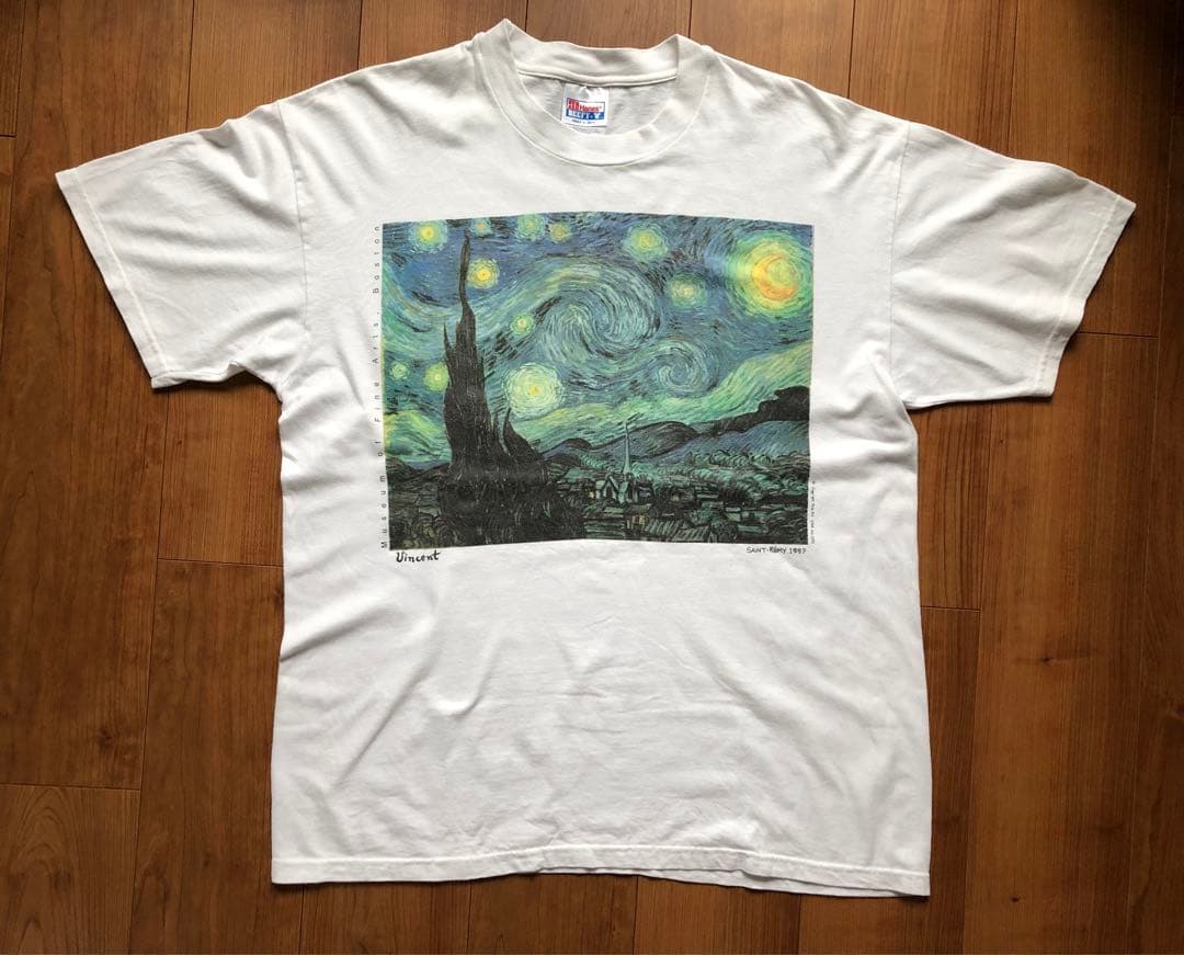 90s vintage Vincent van Goghゴッホ　星月夜 Tシャツ