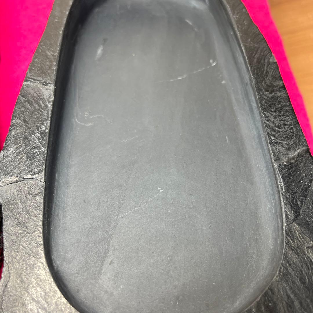 雄勝硯　⭕️杉山唐龍斎　希少なダブル硯(蓋も硯) 30cmの超大型硯