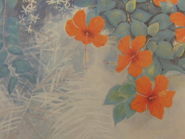 牧野良美、【南の島から】、希少な額装用画集より、新品額装付、状態良好