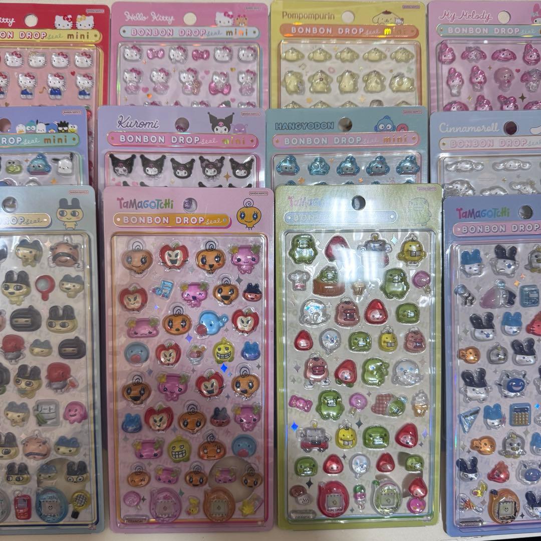 サンリオ ミニ mini たまごっち ボンボンドロップシール 12点セット