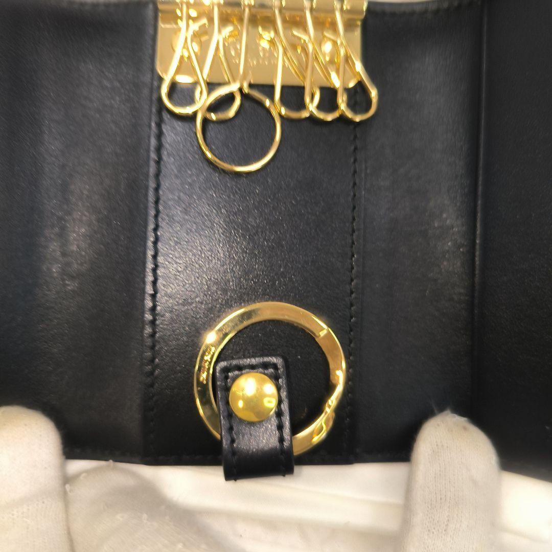 新品　グッチ ヴィンテージロゴ キーケース レザー ブラック