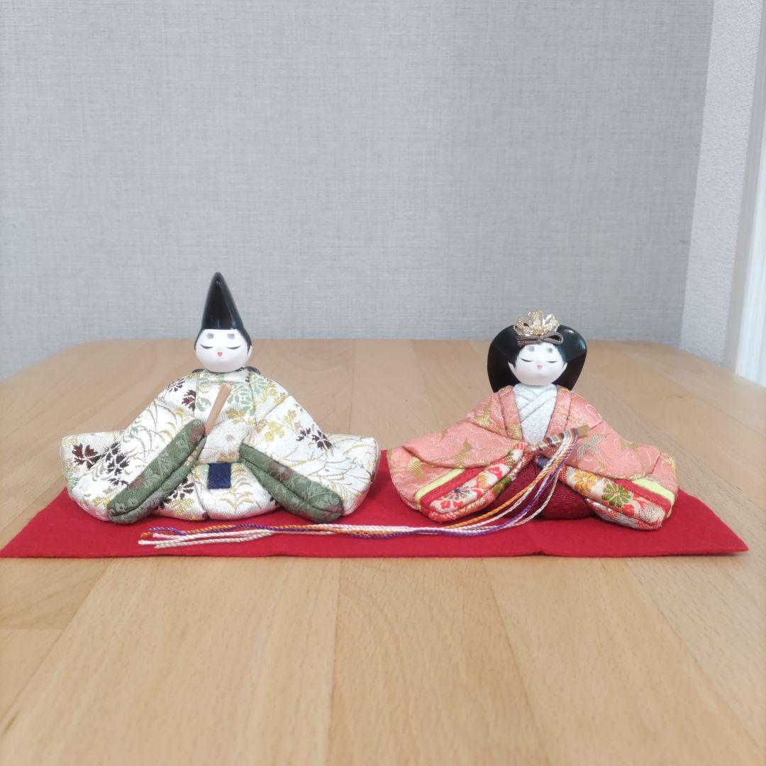 木目込人形　♥親王飾り❅小さい雛人形♥
