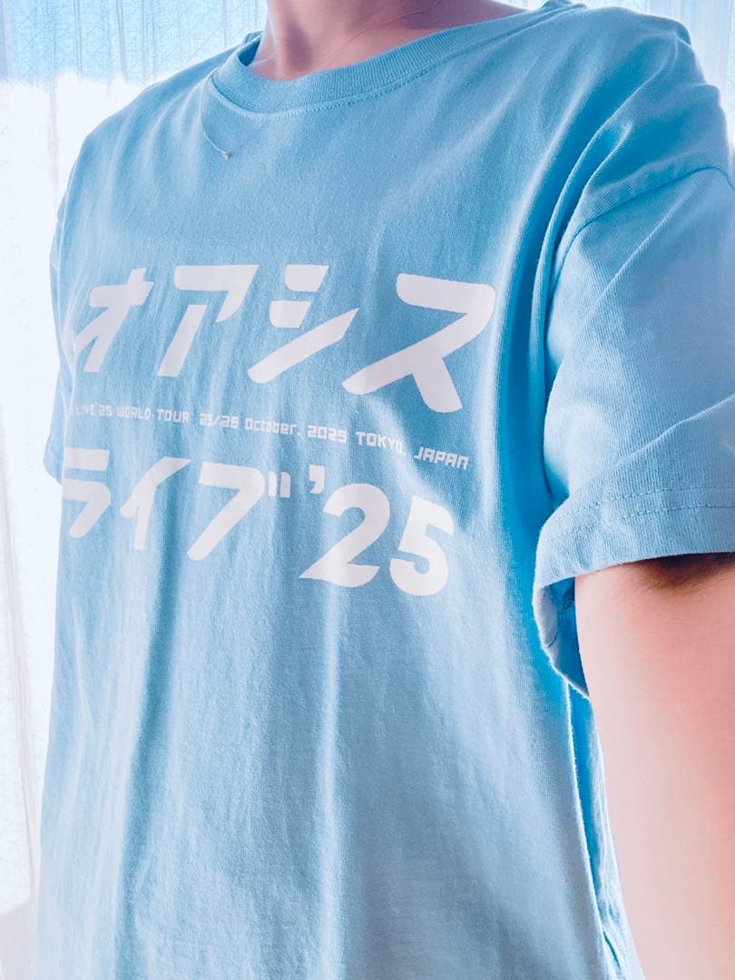 【日本限定】 オアシスライブTシャツ 2025 水色・Mサイズ 美品