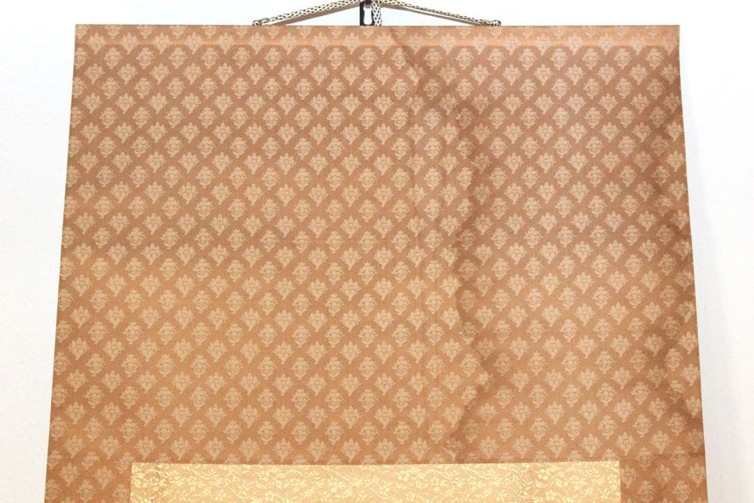 No5217 掛軸　雲外山人　在銘　青緑山水人物画　山水　着色絹本　送料無料