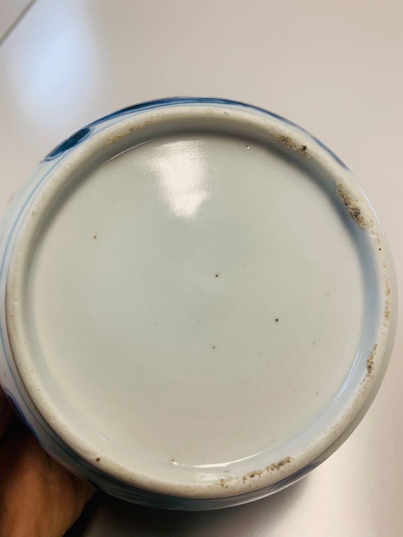 中国清時代染付(青花)お壺