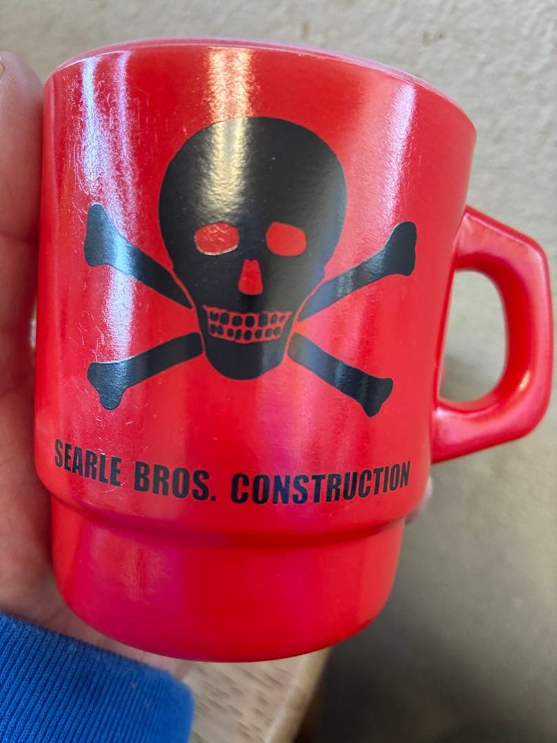 ビンテージ　スカル　髑髏　骸骨　アドバタイジング　ファイヤーキング　マグカップ