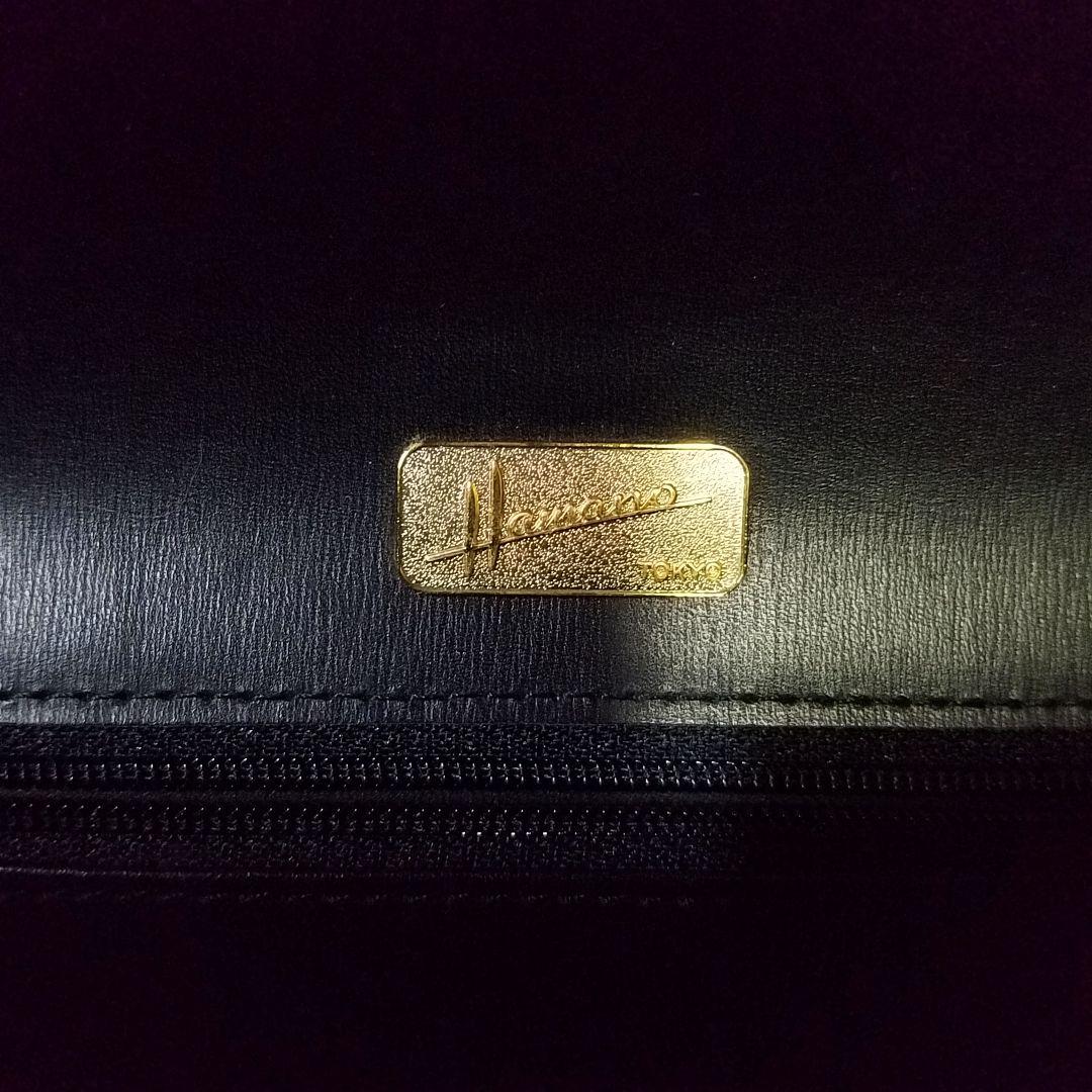 【極美品】傳濱野 ハンドバッグ フォーマル レザー ゴールド金具 黒