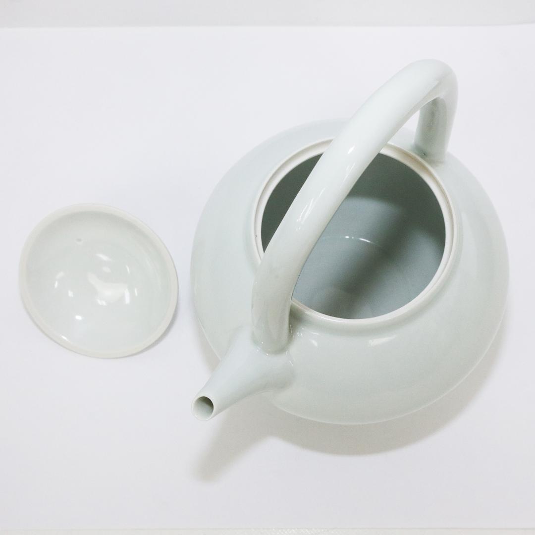村田亀水造 白磁 急須 煎茶道具