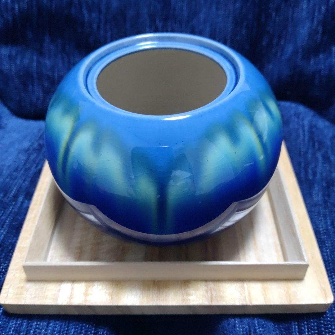 九谷焼 人間国宝 三代徳田八十吉 耀彩 金銘 香炉【 共箱 共布 栞】