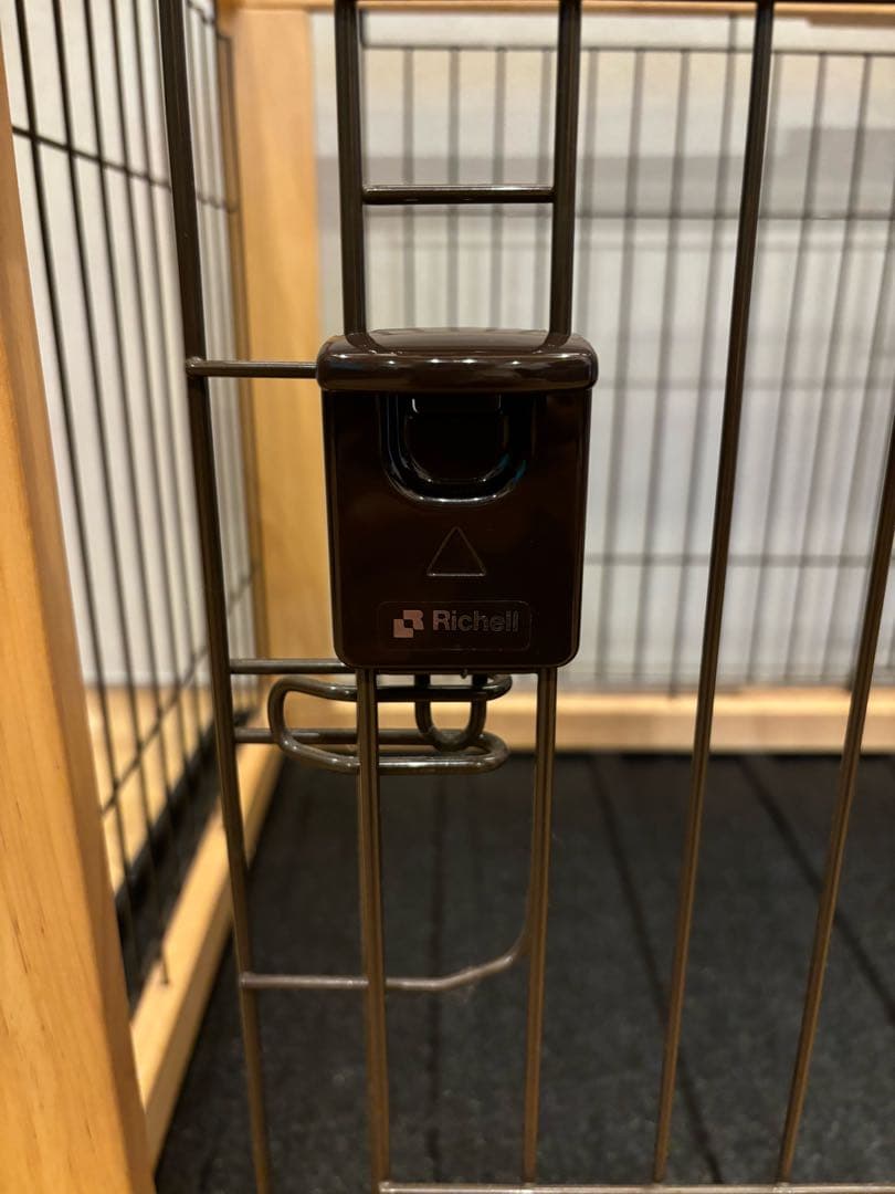 リッチェル 木製スライドペットサークル 屋根付き パピー 成犬 老犬