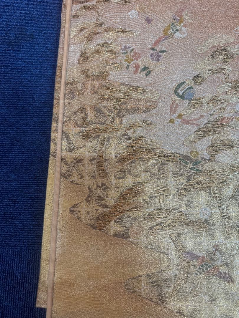 2668袋帯 古代彫金紋 西陣織 金糸　高級上質上品　約440cm 未使用