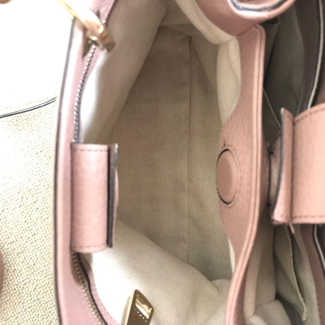 し*み様 GUCCI　ピンク　2WAY ショルダーバッグ　バンブー　スモール　レ