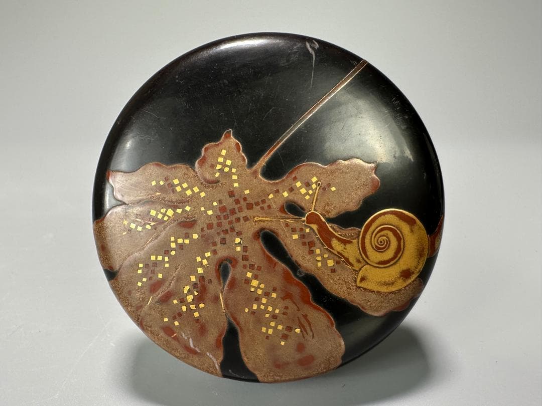 茶道具　棗　時代棗　紅葉文棗　古棗