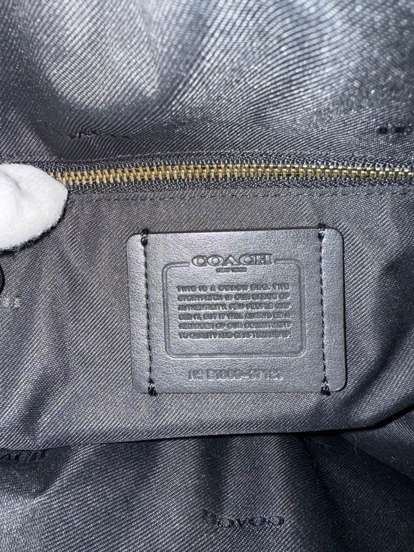 【美品】COACH イーディーショルダーバッグ シグネチャー レザー フリンジ