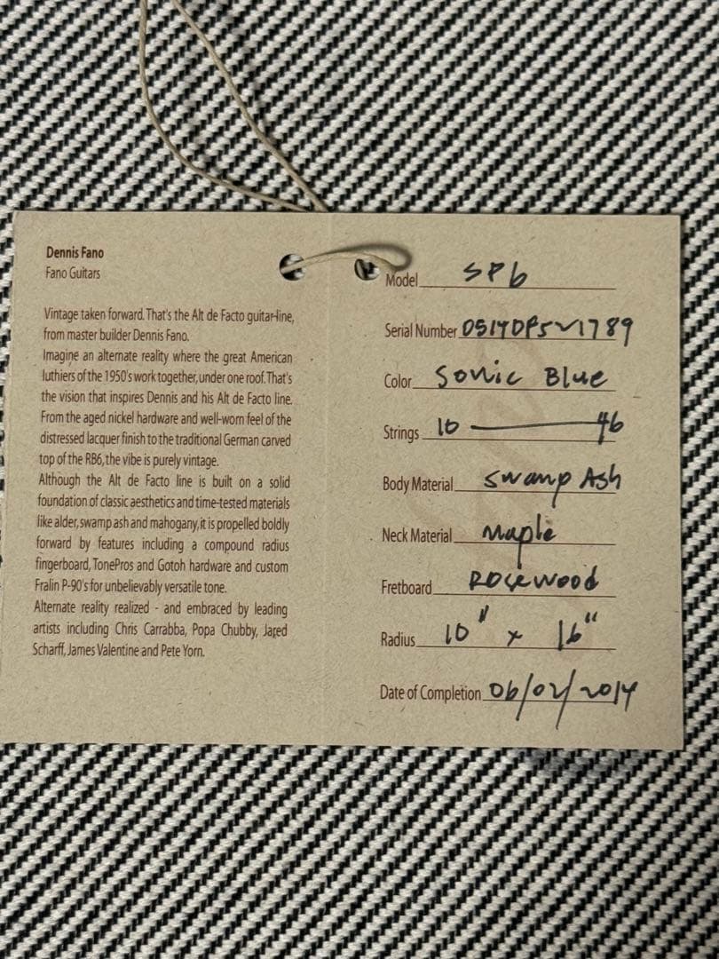 fano alt de facto SP6 Sonic Blue 2014年製
