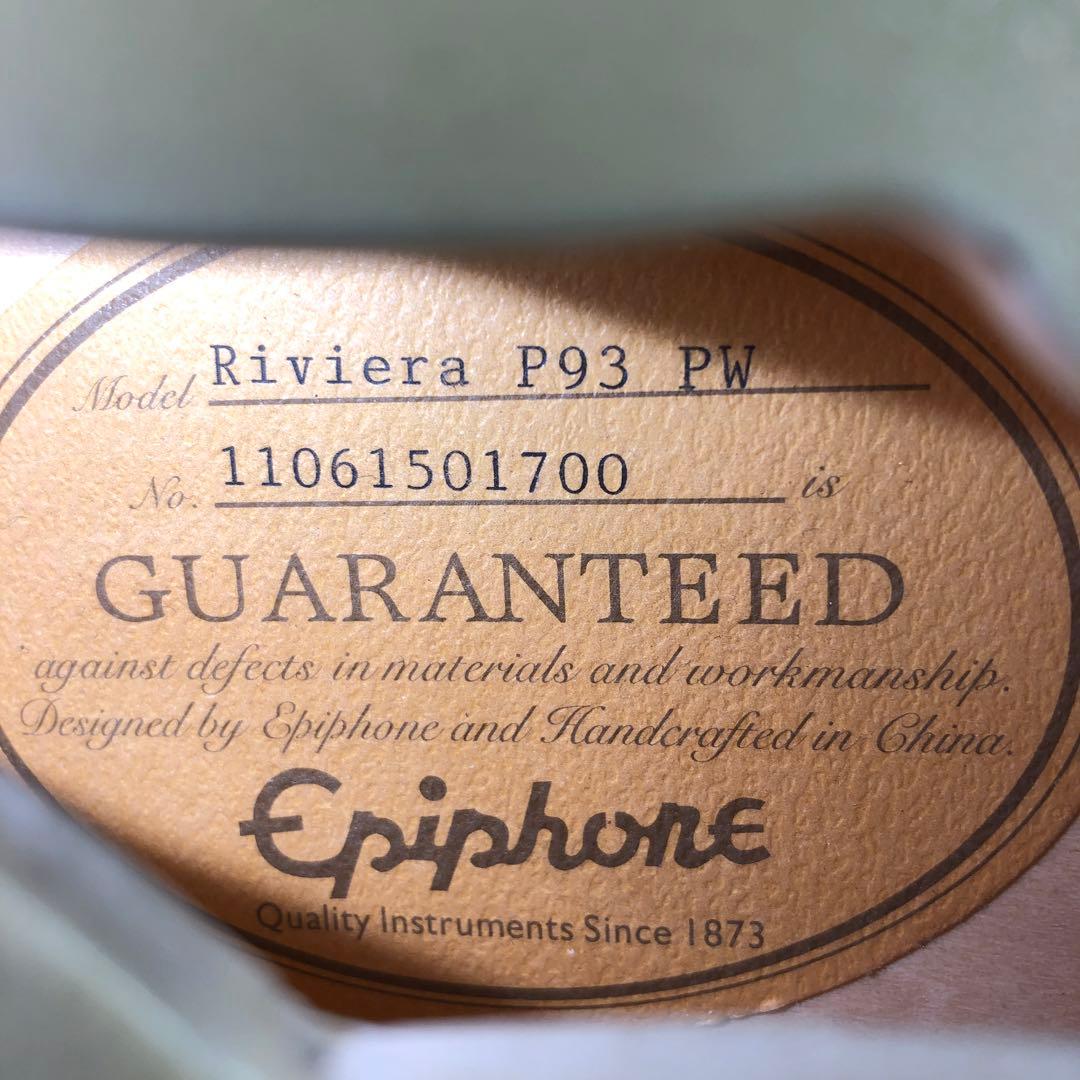 Epiphone Riviera P93 セミアコ 3基P90搭載 Bigsby